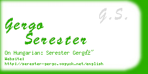 gergo serester business card